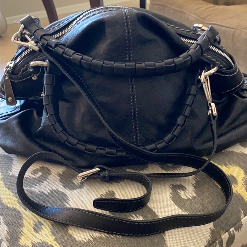 LSL Italian leather messenger handbag